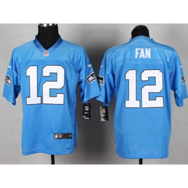 Nike Seattle Seahawks #12 Fan Light Blue Elite Jersey