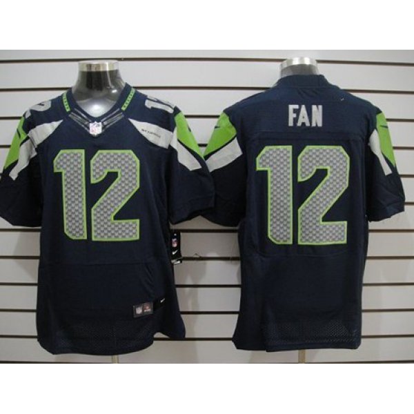 Nike Seattle Seahawks #12 Fan Navy Blue Elite Jersey