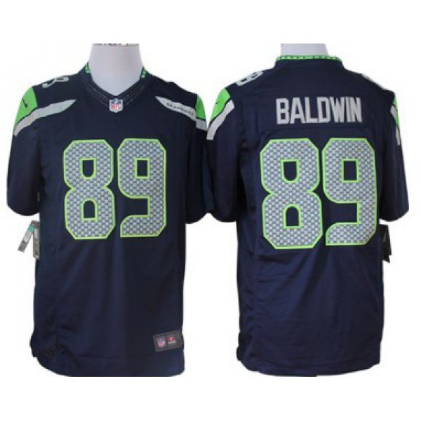 Nike Seattle Seahawks #89 Doug Baldwin Navy Blue Limited Jersey