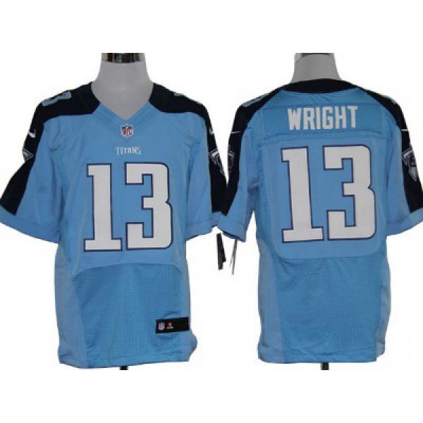 Nike Tennessee Titans #13 Kendall Wright Light Blue Elite Jersey