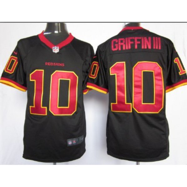 Nike Washington Redskins #10 Robert Griffin III Black Game Jersey