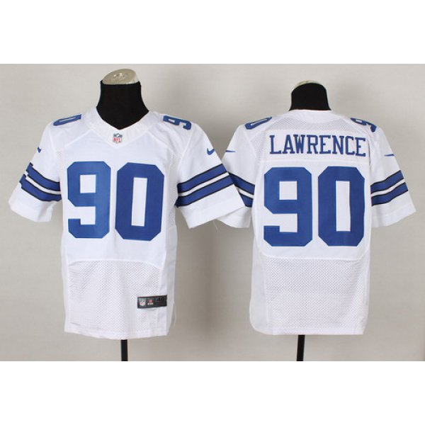 Nike Dallas Cowboys #90 Demarcus Lawrence White Elite Jersey