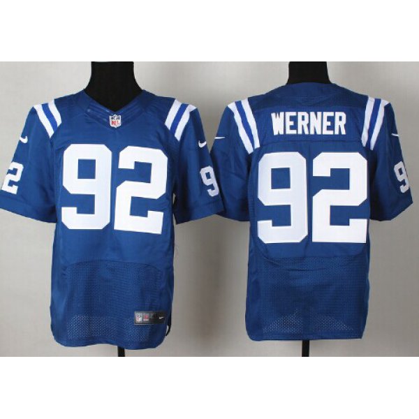 Nike Indianapolis Colts #92 Bjorn Werner Blue Elite Jersey