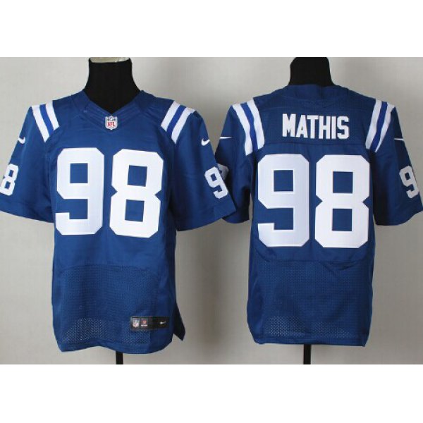 Nike Indianapolis Colts #98 Robert Mathis Blue Elite Jersey