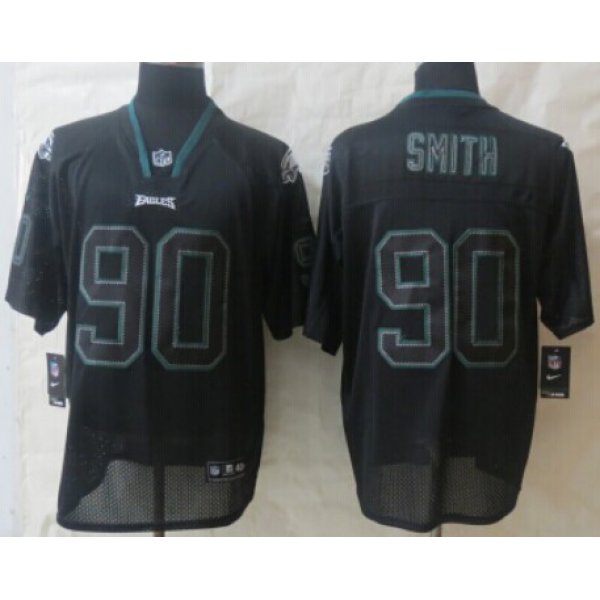 Nike Philadelphia Eagles #90 Marcus Smith Lights Out Black Elite Jersey