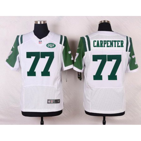 Men's New York Jets #77 James Carpenter White Road NFL Nike Elite Jersey