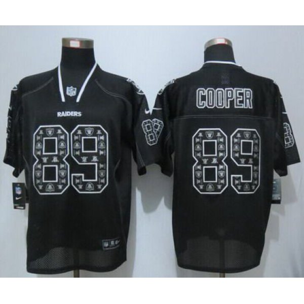 Men's Oakland Raiders #89 Amari Cooper Lights Out Black Ornamented NFL Nike Elite Jersey