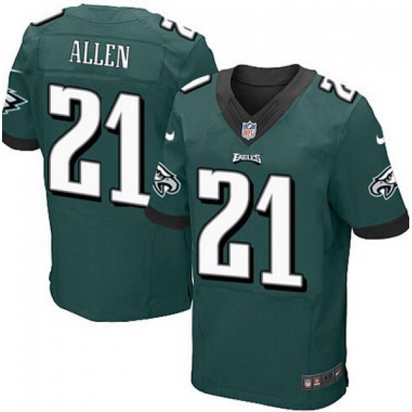 Men's Philadelphia Eagles #21 Eric Allen Midnight Green Retired Player NFL Nike Elite Jersey