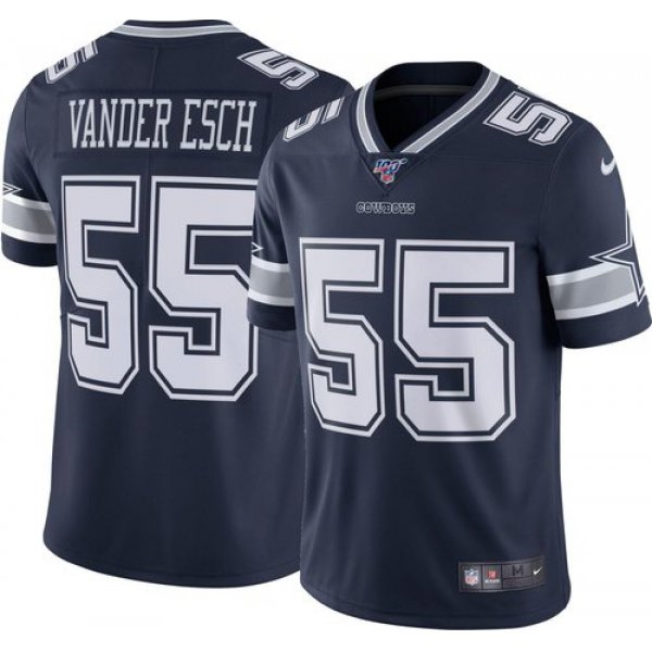 Nike Cowboys 55 Leighton Vander Esch Navy 100th Season Vapor Untouchable Limited Jersey