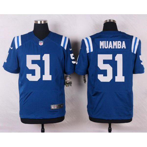 Men's Indianapolis Colts #51 Henoc Muamba Royal Blue Team Color NFL Nike Elite Jersey