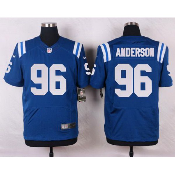 Men's Indianapolis Colts #96 Henry Anderson Royal Blue Team Color NFL Nike Elite Jersey