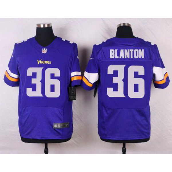 Men's Minnesota Vikings #36 Robert Blanton Purple Team Color NFL Nike Elite Jersey