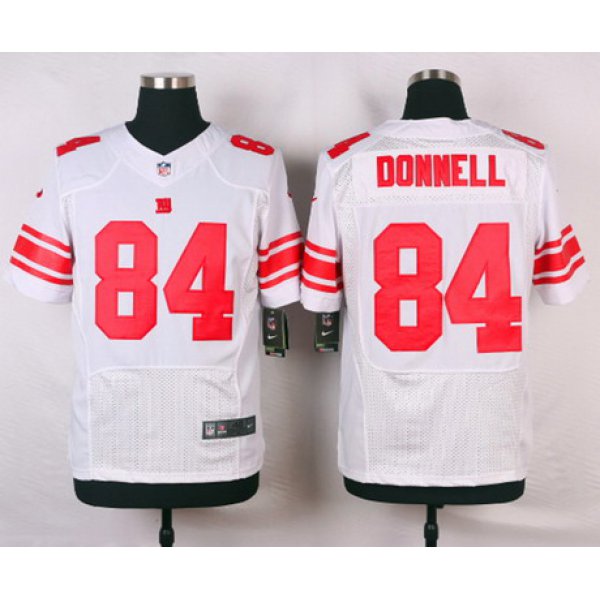 Men's New York Giants #84 Larry Donnell White Road NFL Nike Elite Jersey