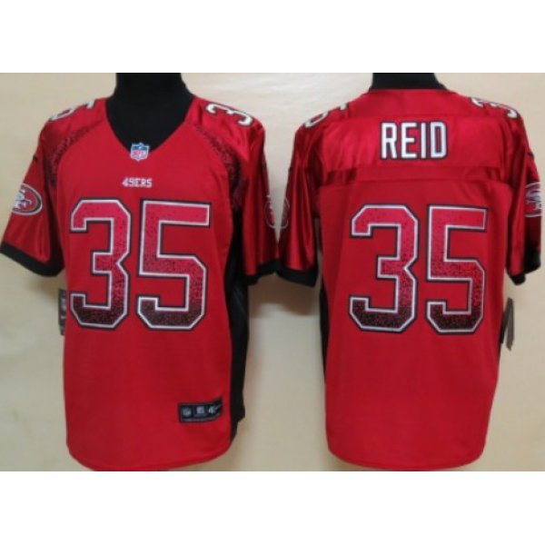 Nike San Francisco 49ers #35 Eric Reid Drift Fashion Red Elite Jersey