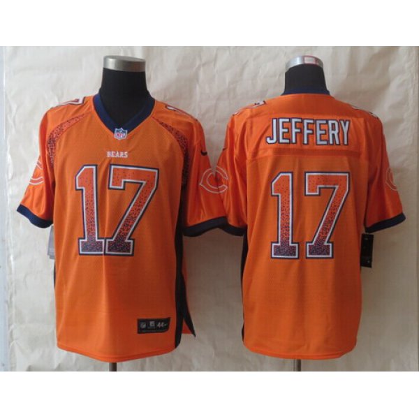 Nike Chicago Bears #17 Alshon Jeffery Drift Fashion Orange Elite Jersey