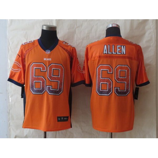 Nike Chicago Bears #69 Jared Allen Drift Fashion Orange Elite Jersey