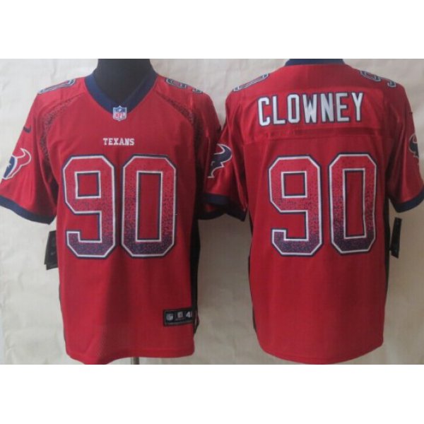 Nike Houston Texans #90 Jadeveon Clowney Drift Fashion Red Elite Jersey