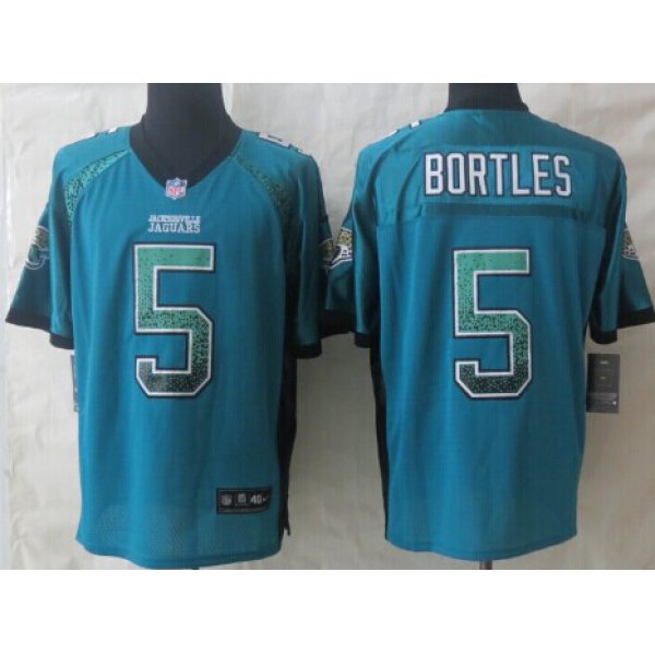 Nike Jacksonville Jaguars #5 Blake Bortles Drift Fashion Green Elite Jersey