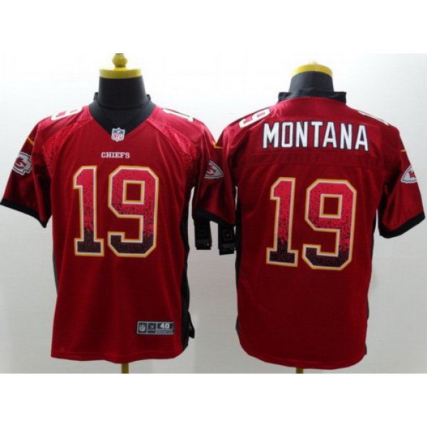 Nike Kansas City Chiefs #19 Joe Montana Drift Fashion Red Elite Jersey