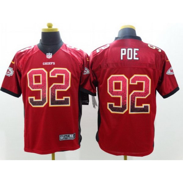 Nike Kansas City Chiefs #92 Dontari Poe Drift Fashion Red Elite Jersey