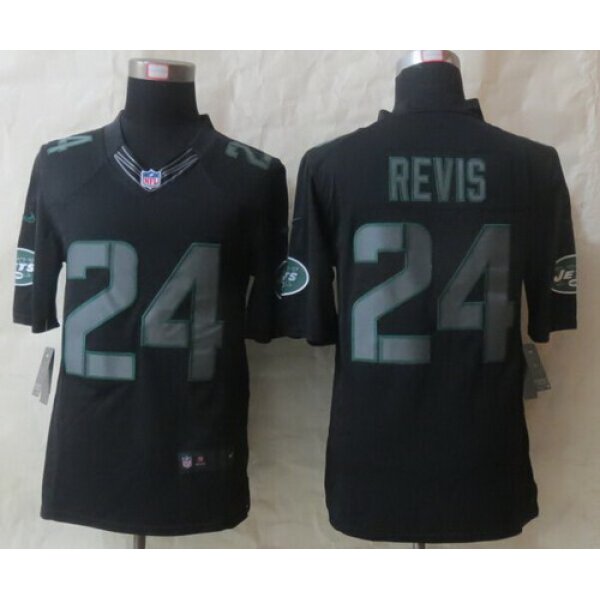 Nike New York Jets #24 Darrelle Revis Black Impact Limited Jersey