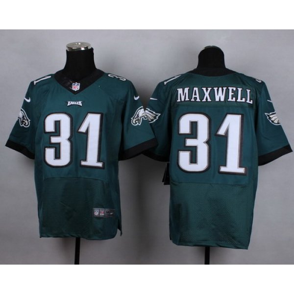 Nike Philadelphia Eagles #31 Byron Maxwell Dark Green Elite Jersey