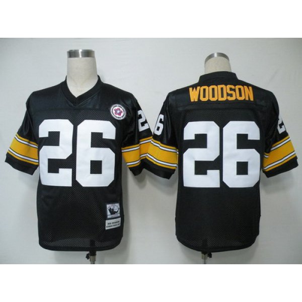 Pittsburgh Steelers #26 Rod Woodson Black Throwback Jersey