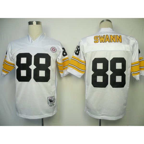 Pittsburgh Steelers #88 Lynn Swann White Throwback Jersey