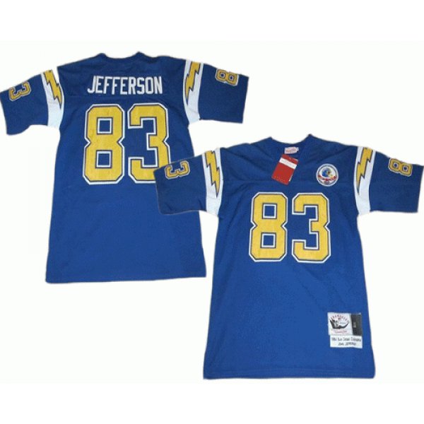 San Diego Chargers #83 John Jefferson Navy Blue Throwback Jersey