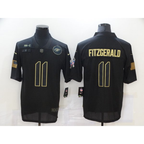 Men's Arizona Cardinals #11 Larry Fitzgerald Black 2020 Salute To Service Stitched NFL Nike Limited Jersey