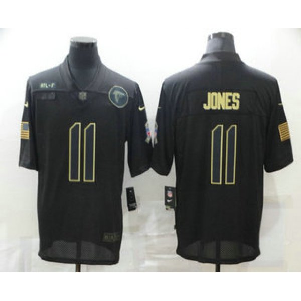 Men's Atlanta Falcons #11 Julio Jones Black 2020 Salute To Service Stitched NFL Nike Limited Jersey