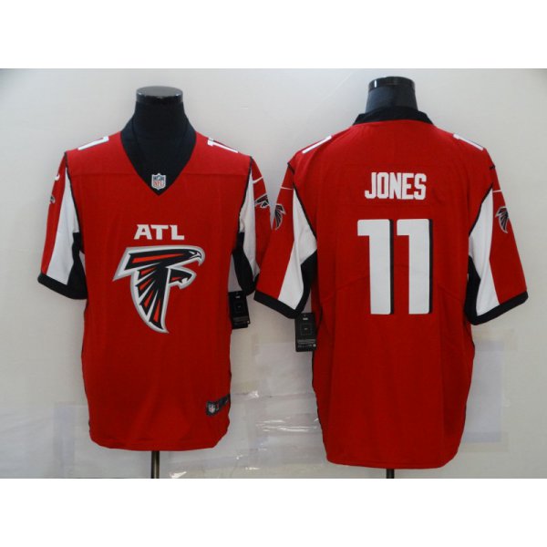 Men's Atlanta Falcons #11 Julio Jones Red 2020 Big Logo Vapor Untouchable Stitched NFL Nike Fashion Limited Jersey