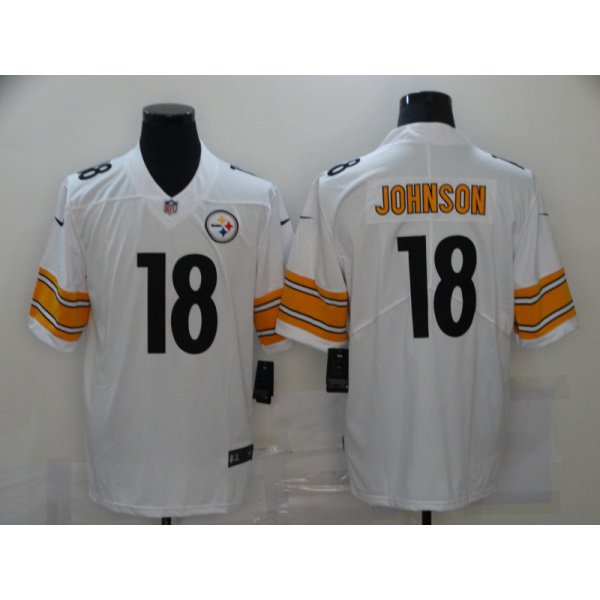 Men's Pittsburgh Steelers #18 Diontae Johnson White 2020 Vapor Untouchable Stitched NFL Nike Limited Jersey