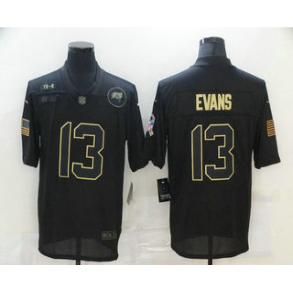 Men's Tampa Bay Buccaneers #13 Mike Evans Black 2020 Salute To Service Stitched NFL Nike Limited Jersey