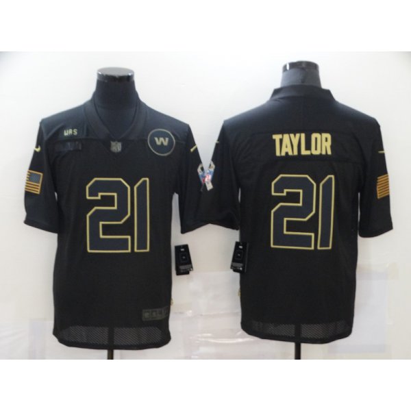 Men's Washington Redskins #21 Sean Taylor Black 2020 Salute To Service Stitched NFL Nike Limited Jersey