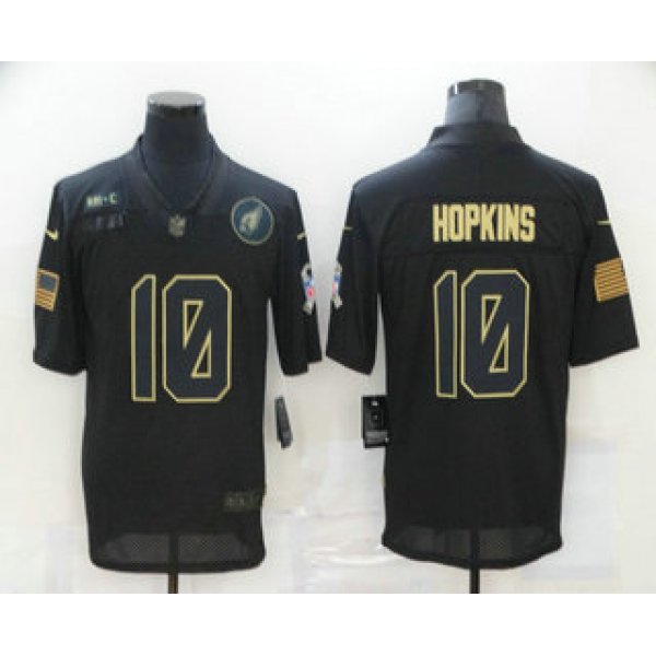 Men's Arizona Cardinals #10 DeAndre Hopkins Black 2020 Salute To Service Stitched NFL Nike Limited Jersey