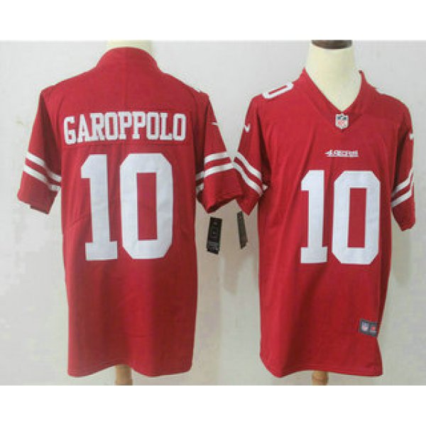 Men's San Francisco 49ers #10 Jimmy Garoppolo Red 2017 Vapor Untouchable Stitched NFL Nike Limited Jersey