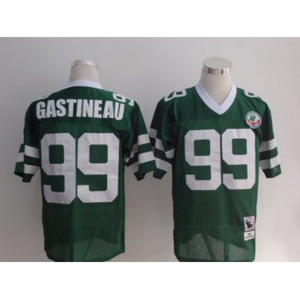 New York Jets #99 Mark Gastineau Green Throwback Jersey