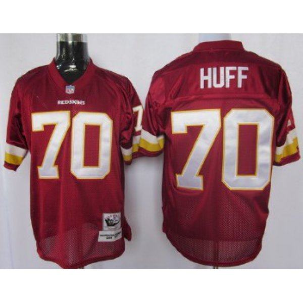 Washington Redskins #70 Sam Huff Red Throwback Jersey