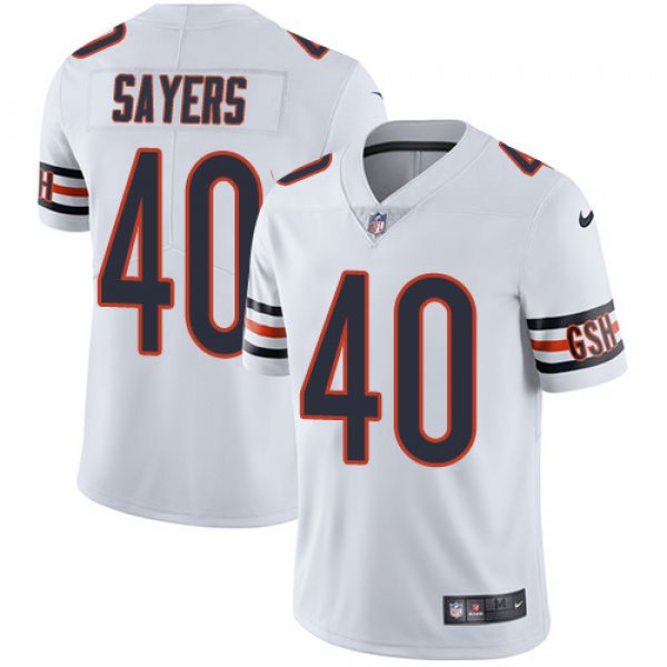 Nike Chicago Bears #40 Gale Sayers White Men's Stitched NFL Vapor Untouchable Limited Jersey