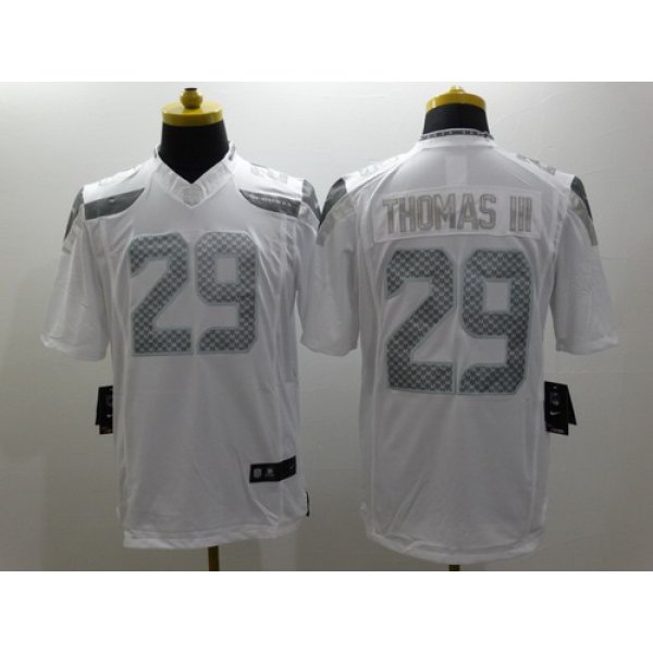 Nike Seattle Seahawks #29 Earl Thomas III Platinum White Limited Jersey