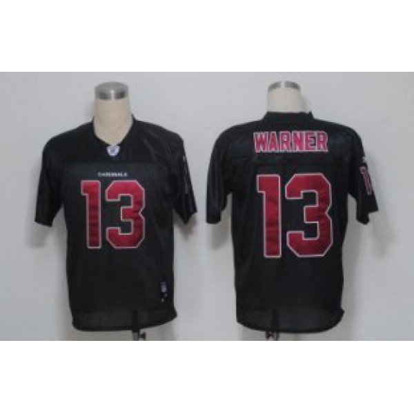 Reebok Arizona Cardinals #13 Kurt Warner Black Jersey