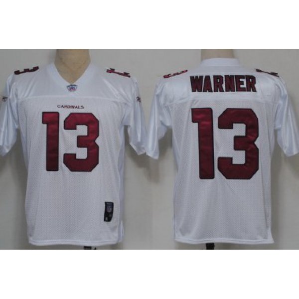 Reebok Arizona Cardinals #13 Kurt Warner White Jersey