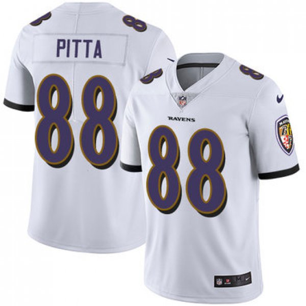 Nike Baltimore Ravens #88 Dennis Pitta White Men's Stitched NFL Vapor Untouchable Limited Jersey