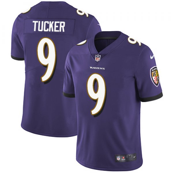Nike Baltimore Ravens #9 Justin Tucker Purple Team Color Men's Stitched NFL Vapor Untouchable Limited Jersey