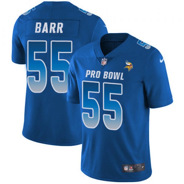 Nike Minnesota Vikings #55 Anthony Barr Royal Men's Stitched NFL Limited NFC 2019 Pro Bowl Jersey