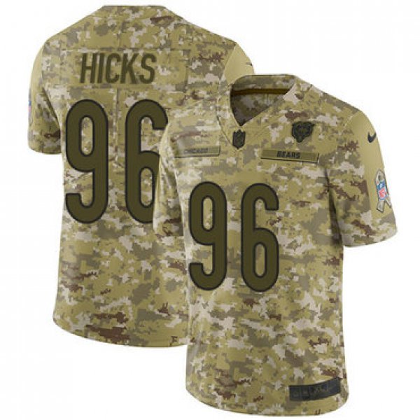 Nike Bears #96 Akiem Hicks Camo Men's Stitched NFL Limited Rush Jersey