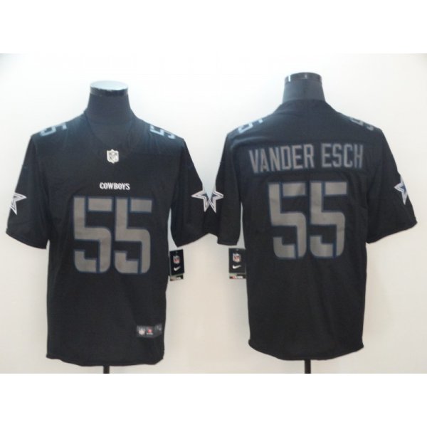 Nike Cowboys 55 Leighton Vander Esch Black Impact Rush Limited Jersey