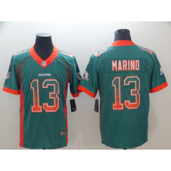 Nike Dolphins #13 Dan Marino Aqua Green Team Color Men's Stitched NFL Vapor Untouchable Limited Jersey