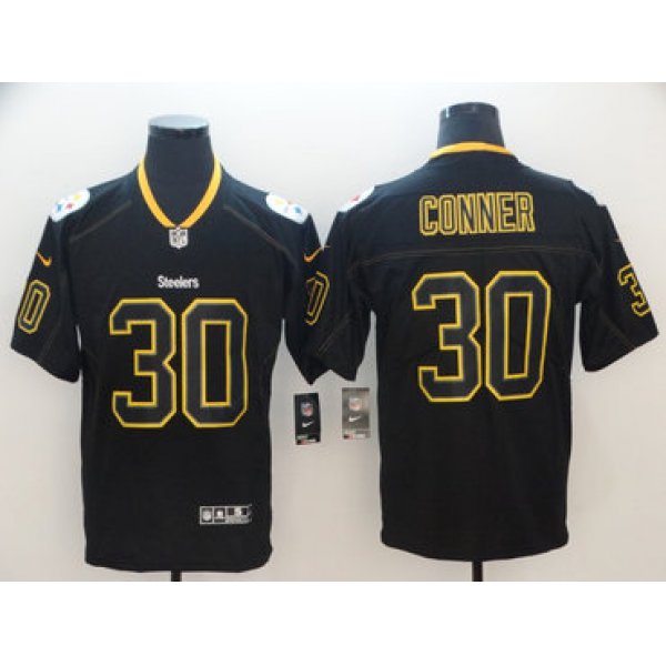 Nike Pittsburgh Steelers #30 James Conner Black Shadow Legend Limited Jersey